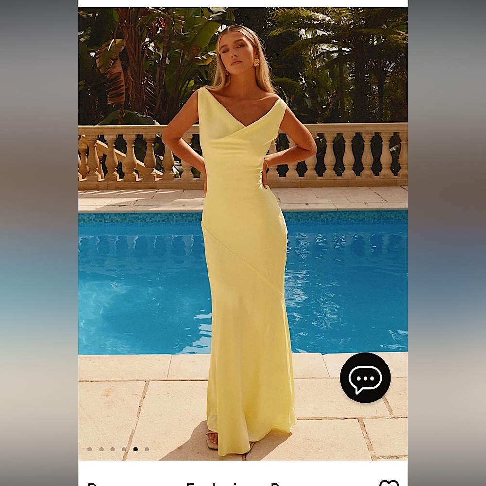 Peppermayo Exclusive - Be Mine Satin Maxi Dress - Canary
